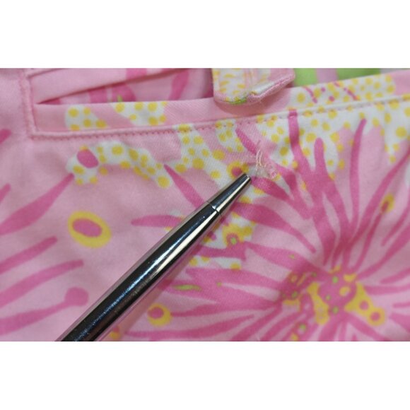Lilly Pulitzer Resort Fit Women's Bermuda Size 6 Pink Starfish Shorts -Flaws- - Picture 10 of 13